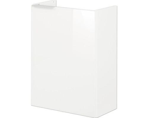 Waschtischunterschrank FACKELMANN Small Bathroom Collection weiss/Glas weiss BxHxT 44x60x24,3 cm rechts