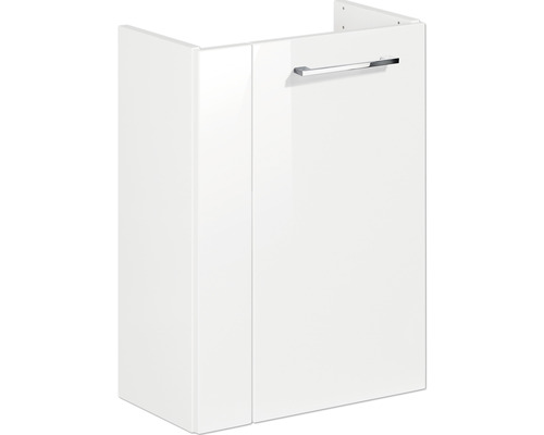 Weißer Waschtischunterschrank mit Tür und Griff