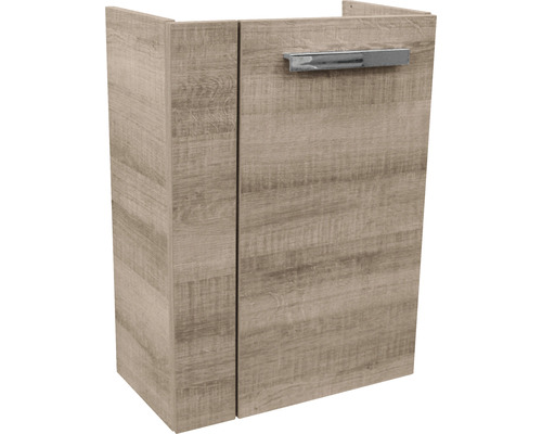 Waschtischunterschrank FACKELMANN Small Bathroom Collection graueiche BxHxT 44x60x24,3 cm rechts