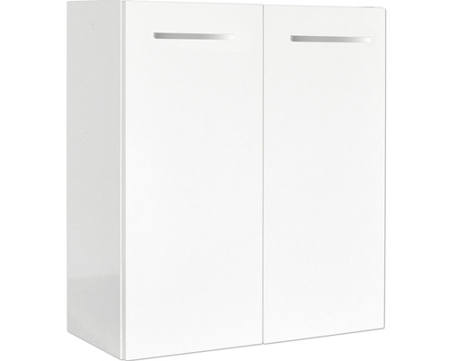 Hängeschrank mit zwei Türen und Metallgriffen