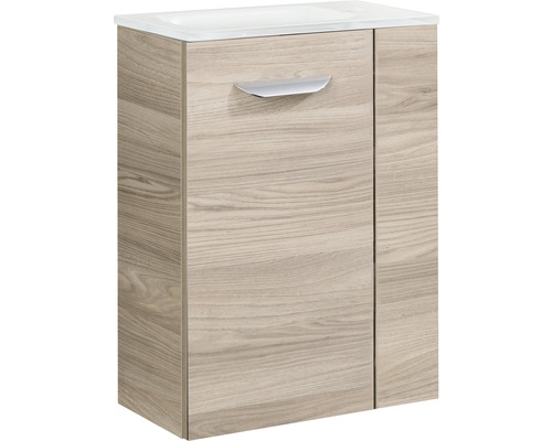 Waschbeckenunterschrank mit einer Tür und einem Griff