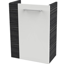 Meuble sous-vasque FACKELMANN Small Bathroom Collection dark oak/blanc à haute brillance BxHxT 44x60x24,3 cm à droite