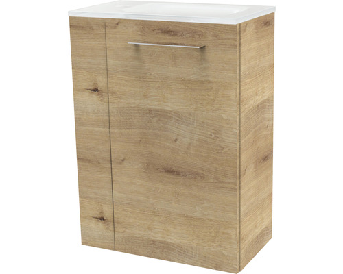 Meuble sous-vasque FACKELMANN Small Bathroom Collection chêne noueux BxHxT 44x60x24,3 cm à droite