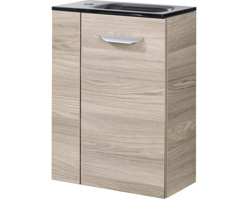 Meuble sous-vasque avec une porte et un élément de tiroir