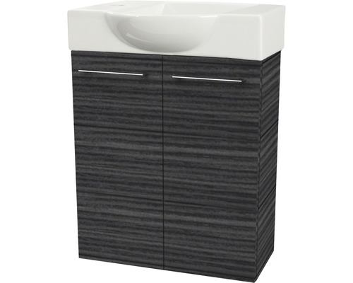 Meuble sous-lavabo avec lavabo aspect bois