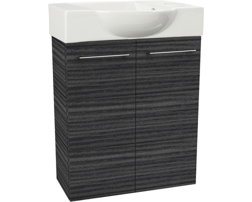 Waschtischunterschrank FACKELMANN Small Bathroom Collection dark-oak BxHxT 52x60x24,3 cm