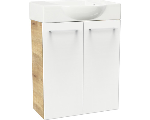 Meuble sous-lavabo avec deux portes et lavabo