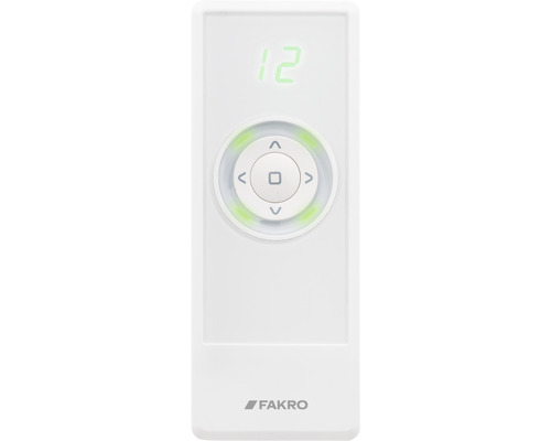 Télécommande Fakro ZRH12 blanc Télécommande Fakro blanche avec écran et touches de commande