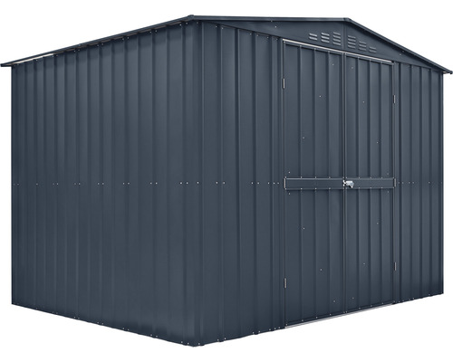 Abri de jardin en métal avec double porte