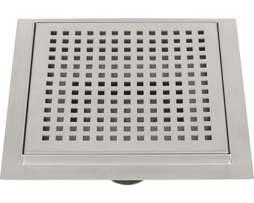 Siphon de sol carré en acier inoxydable avec motif perforé