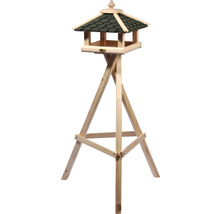 Mangeoire à oiseaux avec support en bois