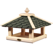 Mangeoire en bois avec toit