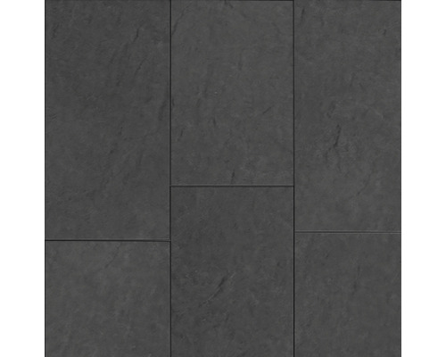 Carrelage vinyle Dryback Gabun Nauru gris foncé à coller 300x600x2 mm