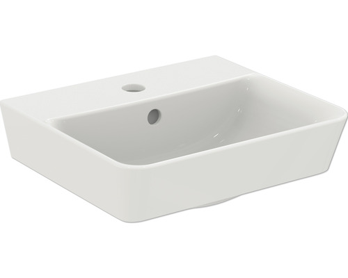 Handwaschbecken Ideal Standard Connect Air 40 x 35 cm weiss glänzend E030701 Keramik Handwaschbecken mit Hahnloch und Überlauf