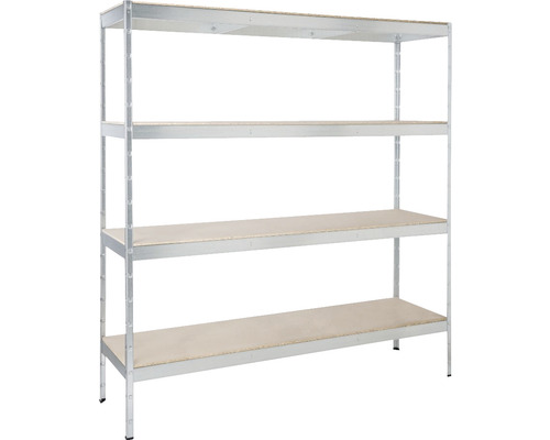 Rayonnage 4 Étagères Métalliques 240 cm - Système Extension - Modulo Storage