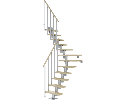 Pertura Mittelholmtreppe Spiros perlgrau 65 cm Stabgeländer Ahorn Leimholz Lackiert 14 Stück Stufen - 15 Steigungen Pertura Mittelholmtreppe Spiros perlgrau 65 cm Stabgeländer Ahorn Leimholz Lackiert 14 Stück Stufen - 15 Steigungen