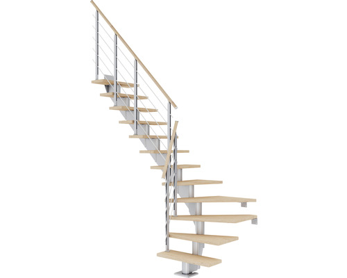 Pertura Mittelholmtreppe Alena Perlgrau 85 cm Relinggeländer Eiche Leimholz Geölt 14 Stufen 15 Steigungen Pertura Mittelholmtreppe Alena Perlgrau 85 cm Relinggeländer Eiche Leimholz Geölt 14 Stufen 15 Steigungen