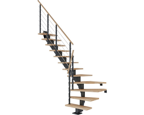 Pertura Mittelholmtreppe Alena Anthrazit 85 cm Relinggeländer Buche Leimholz Geölt 13 Stufen 14 Steigungen Pertura Mittelholmtreppe Alena Anthrazit 85 cm Relinggeländer Buche Leimholz Geölt 13 Stufen 14 Steigungen