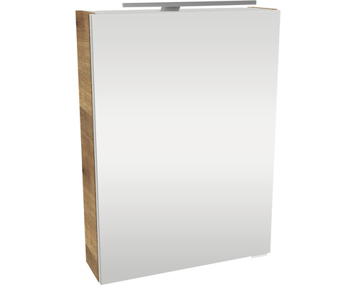 LED Spiegelschrank FACKELMANN Small Bathroom Collection BxHxT 50x68x15.3 cm asteiche