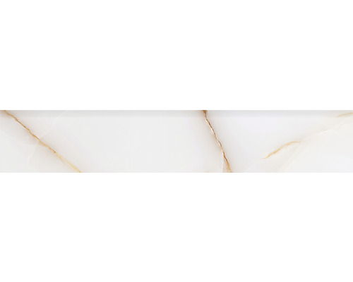 Plinthe en grès cérame TOPAZ GOLD 8 x 45 cm mat Motif de carreaux aspect marbre