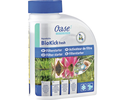Bactéries de démarrage Oase AquaActiv BioKick fresh 500 ml Oase AquaActiv BioKick fresh Démarrage de filtre pour bassins