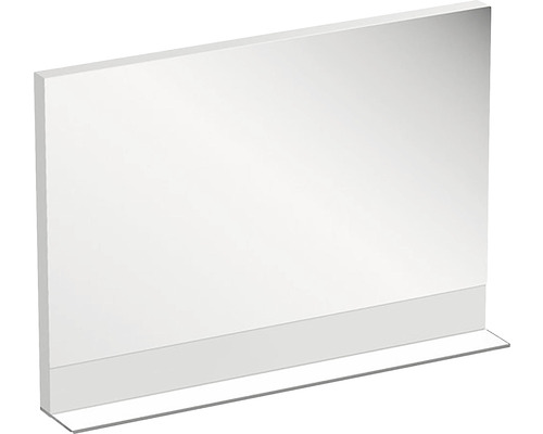 Miroir de salle de bains avec tablette RAVAK Formy lxhxé 100x71x15 cm blanc Porte-étiquette de prix en plastique