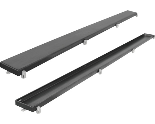 Caniveau de douche avec couvercle et pieds réglables en hauteur