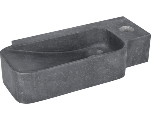 Aufsatzwaschbecken aus Stein mit Ablaufloch