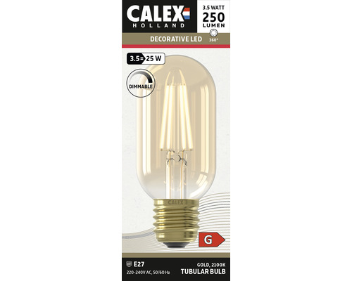 Calex LED Röhrenlampe, 3,5 Watt, 250 Lumen, E27 Sockel, dimmbar