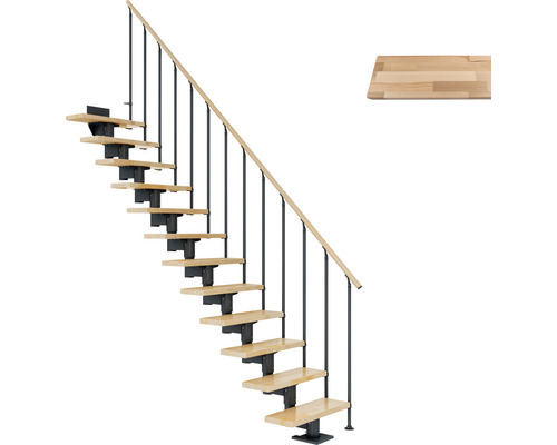 Pertura Mittelholmtreppe Chiron Anthrazit 75 cm Stabgeländer Buche Leimholz Lackiert 14 Stufen 15 Steigungen Pertura Mittelholmtreppe Chiron Anthrazit 75 cm Stabgeländer Buche Leimholz Lackiert 14 Stufen 15 Steigungen