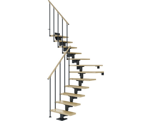 Pertura Mittelholmtreppe Chiron anthrazit 75 cm Stabgeländer Ahorn Leimholz Lackiert 14 Stück Stufen - 15 Steigungen Pertura Mittelholmtreppe Chiron anthrazit 75 cm Stabgeländer Ahorn Leimholz Lackiert 14 Stück Stufen - 15 Steigungen