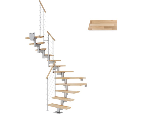 Pertura Mittelholmtreppe Chiron perlgrau 75 cm Relinggeländer Buche Leimholz Lackiert 13 Stück Stufen - 14 Steigungen Pertura Mittelholmtreppe Chiron perlgrau 75 cm Relinggeländer Buche Leimholz Lackiert 13 Stück Stufen - 14 Steigungen