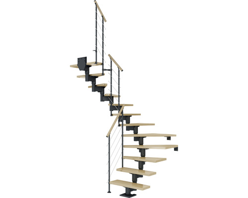 Pertura Mittelholmtreppe Chiron Anthrazit 75 cm Relinggeländer Ahorn Leimholz Lackiert 14 Stufen 15 Steigungen Pertura Mittelholmtreppe Chiron Anthrazit 75 cm Relinggeländer Ahorn Leimholz Lackiert 14 Stufen 15 Steigungen