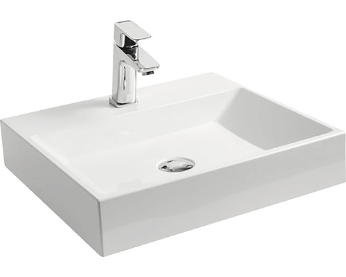 Vasque pour meuble RAVAK 500 x 140 x 450 mm sans trop-plein blanc XJO01250000 Vasque à poser blanche avec robinet