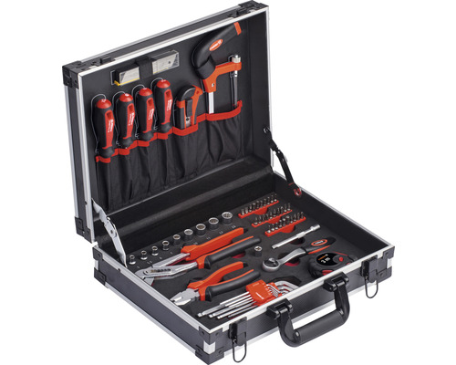 Meister Boîtes à outils alu 154 x 330 x 395 mm 67 pièces