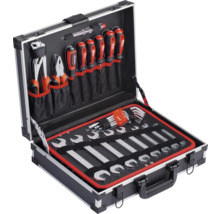 Boîte à outils ouverte avec clés, tournevis, pinces et clés Allen