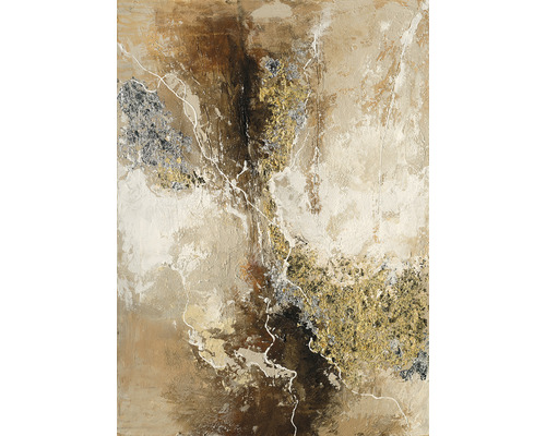 Tableau sur toile Original Brown-Silver-Gold IV 50x70 cm