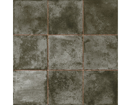 Steinzeug Wand- und Bodenfliese FS Etna black 33x33 cm 27230
