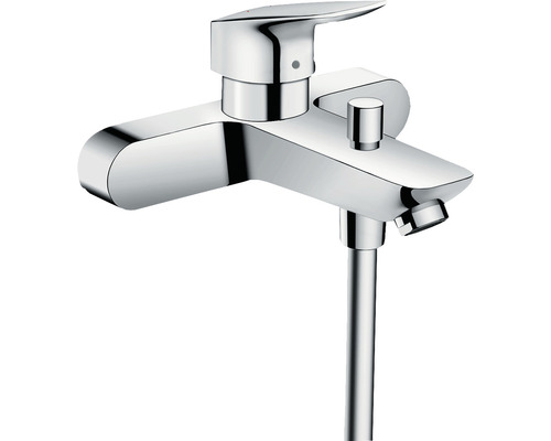 Badewannenarmatur mit Einhebelmischer hansgrohe Logis chrom glänzend 71430000 Badarmatur mit Umsteller und Brauseanschluss
