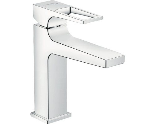 Robinet de lavabo hansgrohe METROPOL 100 avec tige de traction chrome 74506000 Robinet de lavabo en métal