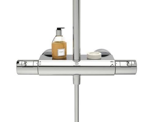 Mitigeur de douche apparent avec étagère pour shampooing et savon