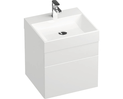 Waschtischunterschrank RAVAK SD Natural BxHxT 50x45x45 cm weiss hochglanz Waschtisch mit Unterschrank und Armatur