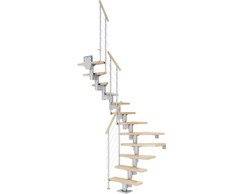 Pertura Mittelholmtreppe Spiros perlgrau 65 cm Relinggeländer Buche Leimholz Lackiert 12 Stück Stufen - 13 Steigungen Pertura Mittelholmtreppe Spiros perlgrau 65 cm Relinggeländer Buche Leimholz Lackiert 12 Stück Stufen - 13 Steigungen