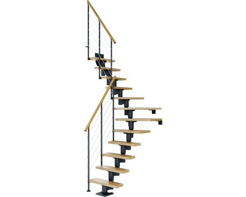 Pertura Mittelholmtreppe Spiros Anthrazit 75 cm Relinggeländer Eiche Lackiert 12 Stufen 13 Steigungen Pertura Mittelholmtreppe Spiros Anthrazit 75 cm Relinggeländer Eiche Lackiert 12 Stufen 13 Steigungen