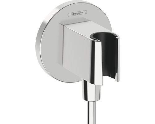 Raccordement mural avec support de douchette hansgrohe FixFit S chrome 26888000