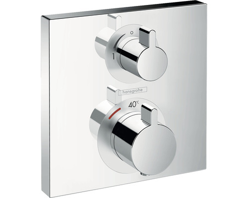 Robinet de douche avec thermostat hansgrohe Ecostat Square chrome 15712000