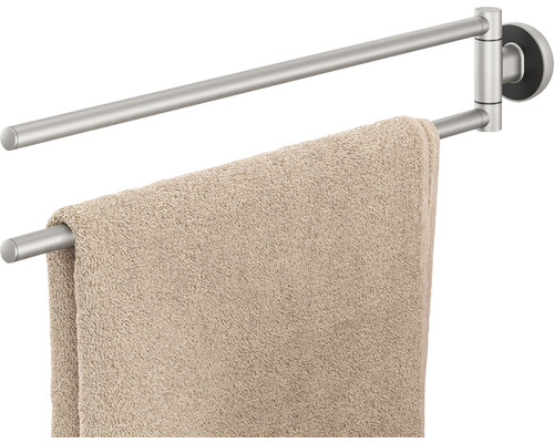 Porte-serviettes pivotant en métal avec une serviette