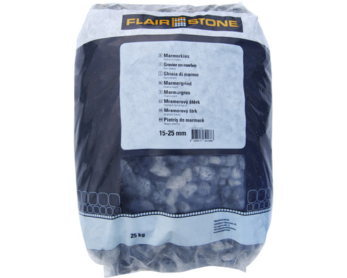 FLAIRSTONE Marmorkies Ebano-Schwarz 15-25 mm 25 kg