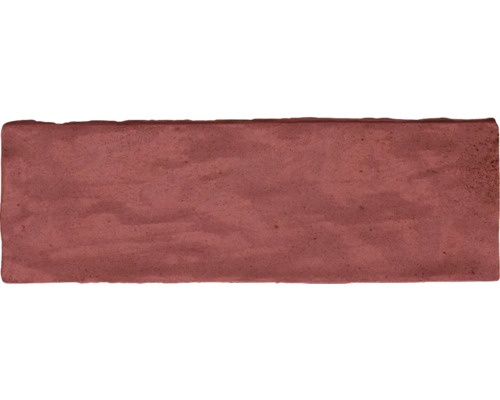 Steingut Wandfliese Riad red 6,5x20 cm