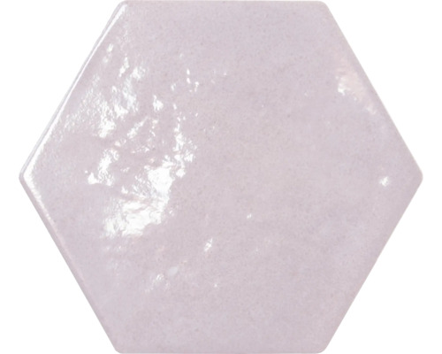 Steingut Wandfliese Riad hexa pink 16,2x18,5 cm